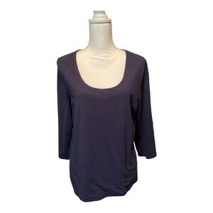 Boden Scoop Neck 3/4 Sleeve Top Size 16/18